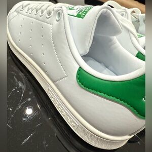Adidas Stan Smith White and Green Sneakers
